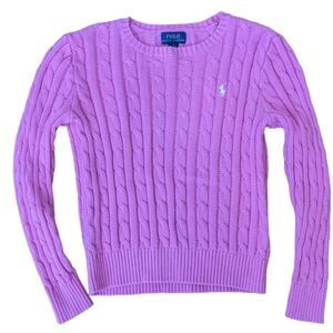 Ralph Lauren Sport Cable knit cotton Sweater Size Medium 8-10